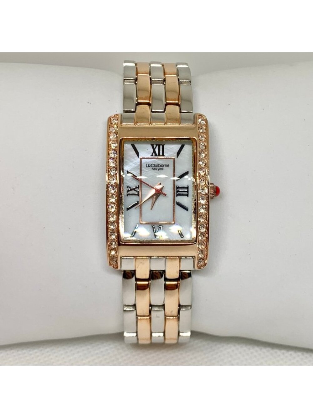 Liz Claiborne women watch two tone 22mm quartz Roman numeral 7” running